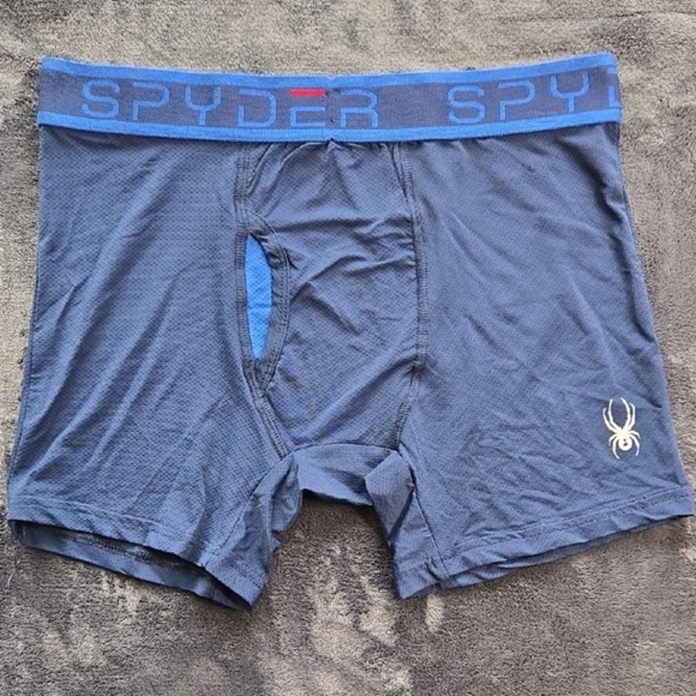 Spyder Blue Boxer Briefs with Contoured Pouch